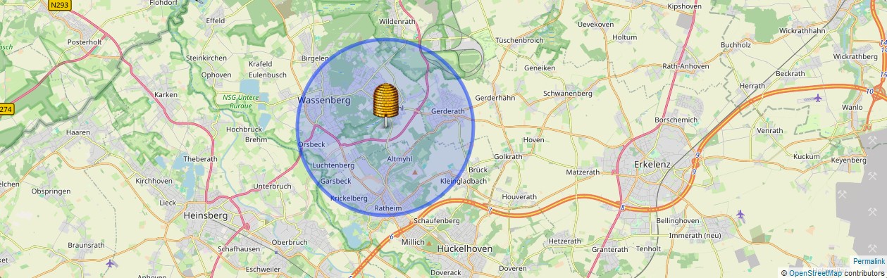 Flugradius Honigbienen